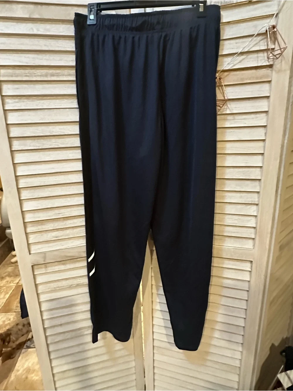 ZELOS Men's Dark Navy Jogger Pants with Reflective Drawstring